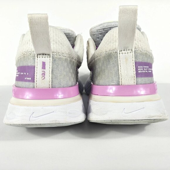 Nike React Infinity Run Flyknit 3 Womens 6.5 White Pink Running Shoes DZ3016-100 - Picture 6 of 16